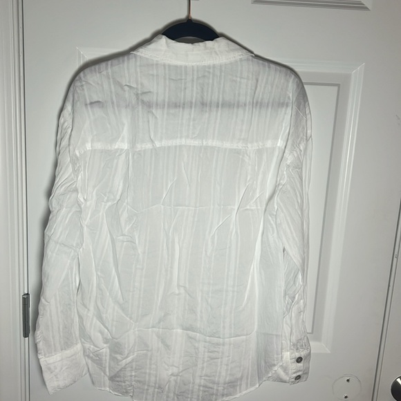 Bella Dahl White Button Down Blouse Size Small - Picture 6 of 8